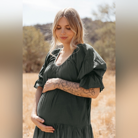 Daughters of India Sahana Gown Emerald Green Size Small Dress Handmade Cotton - Picture 6 of 10